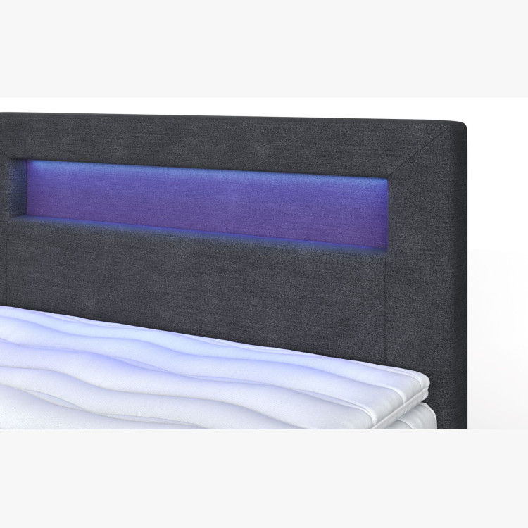 Postel 120 x 200 inklusive Matratze, Stauraum + LED