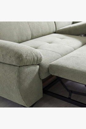 R Eckcouch mit Schlaffunktion grün - turtle , Ecke rechts 2