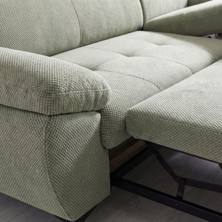 R Eckcouch mit Schlaffunktion grün - turtle , Ecke rechts