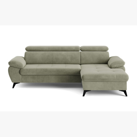 R Eckcouch mit Schlaffunktion grün - turtle , Ecke rechts