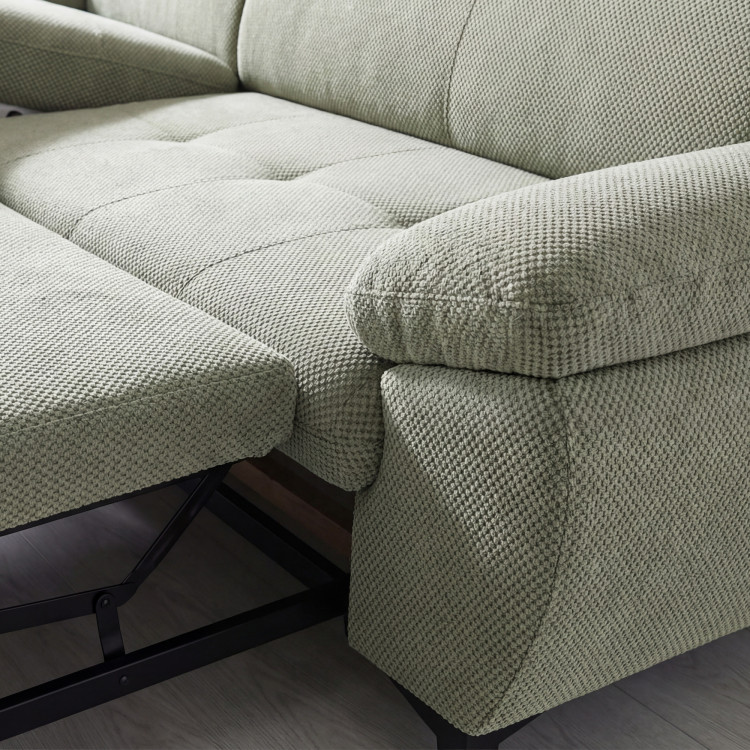 Ecksofa mit Schlaffunktion grün - turtle , Ecke links