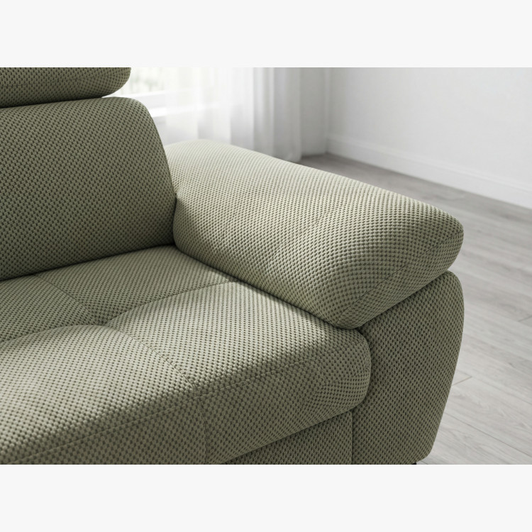 Ecksofa mit Schlaffunktion grün - turtle , Ecke links