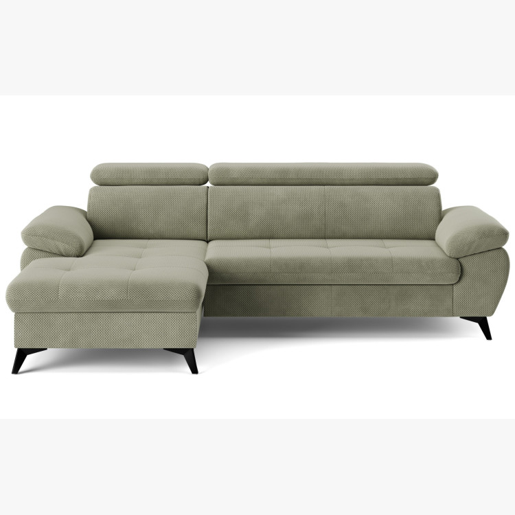 Ecksofa mit Schlaffunktion grün - turtle , Ecke links