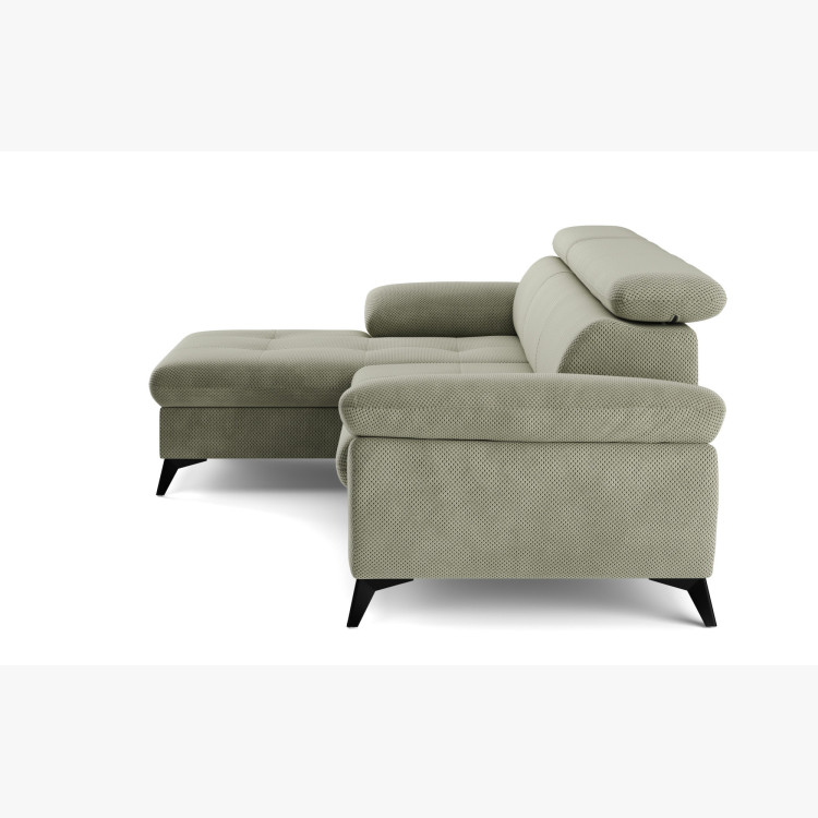 Ecksofa mit Schlaffunktion grün - turtle , Ecke links