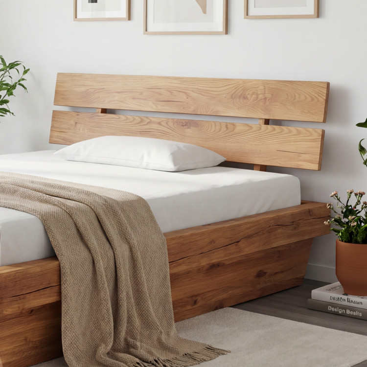 Massives Luxusbett aus Eichenbalken, Doppelbett 180 x 200 cm