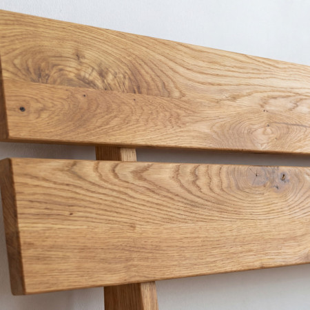 Massives Luxusbett aus Eichenbalken, Doppelbett 180 x 200 cm