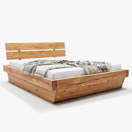 Massives Luxusbett aus Eichenbalken, Doppelbett 180 x 200 cm