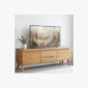 Massiver Eiche TV-Schrank Prag 160x58 cm skandinavisch