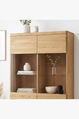 Zweiturige Holzvitrine auf Füßen, Prag 12 2