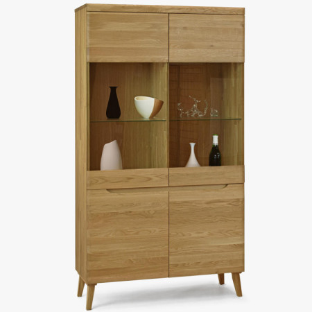 Zweiturige Holzvitrine auf Füßen, Prag 12