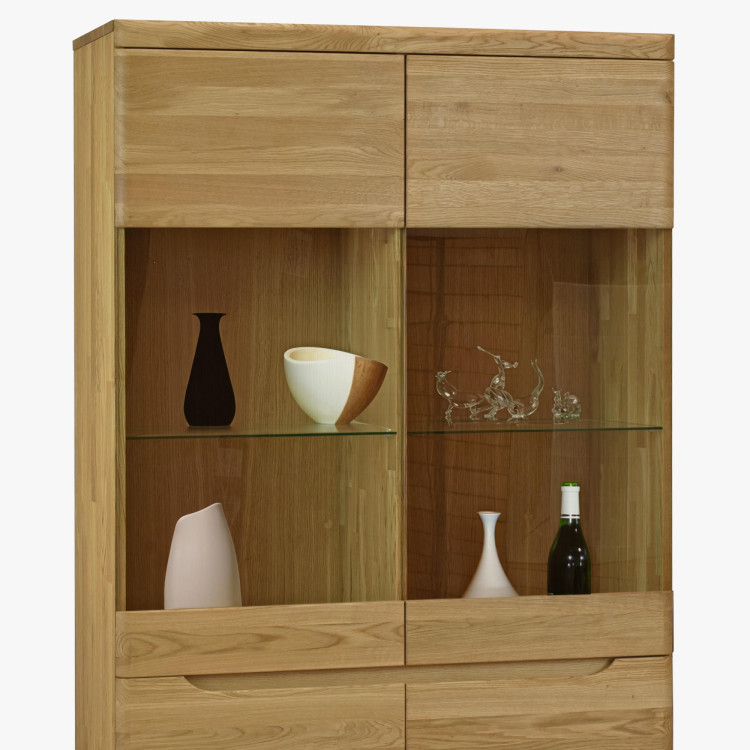 Zweiturige Holzvitrine auf Füßen, Prag 12