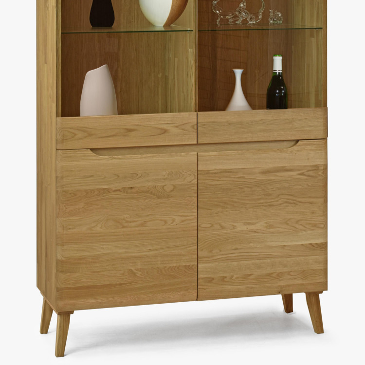 Zweiturige Holzvitrine auf Füßen, Prag 12