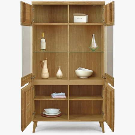 Zweiturige Holzvitrine auf Füßen, Prag 12