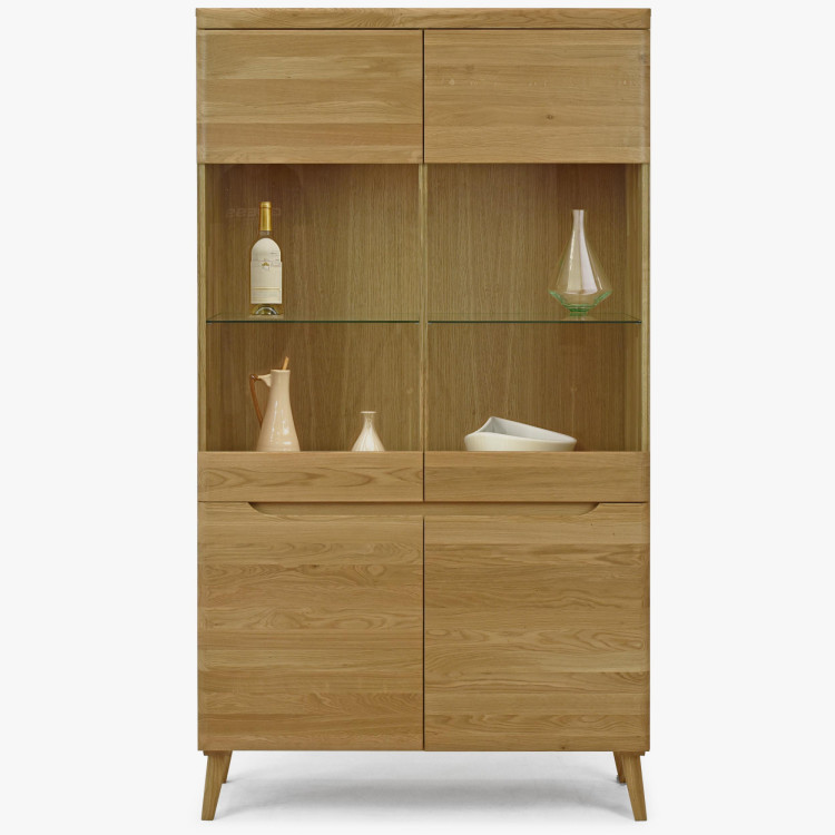 Zweiturige Holzvitrine auf Füßen, Prag 12