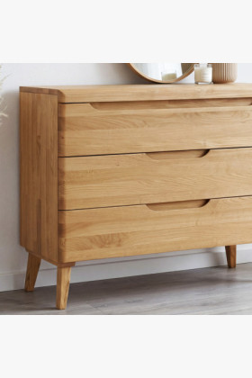 Eichenkommode mit Schubladen auf Füßen, Prag 43 2