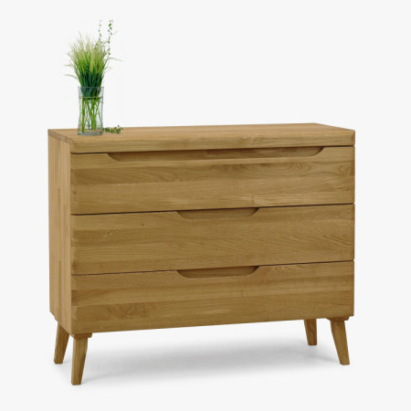 Eichenkommode mit Schubladen auf Füßen, Prag 43