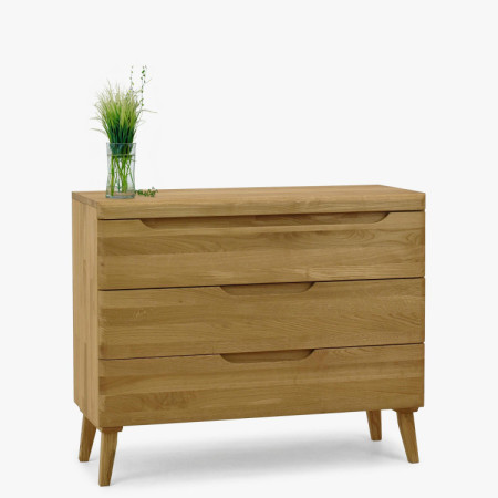 Eichenkommode mit Schubladen auf Füßen, Prag 43