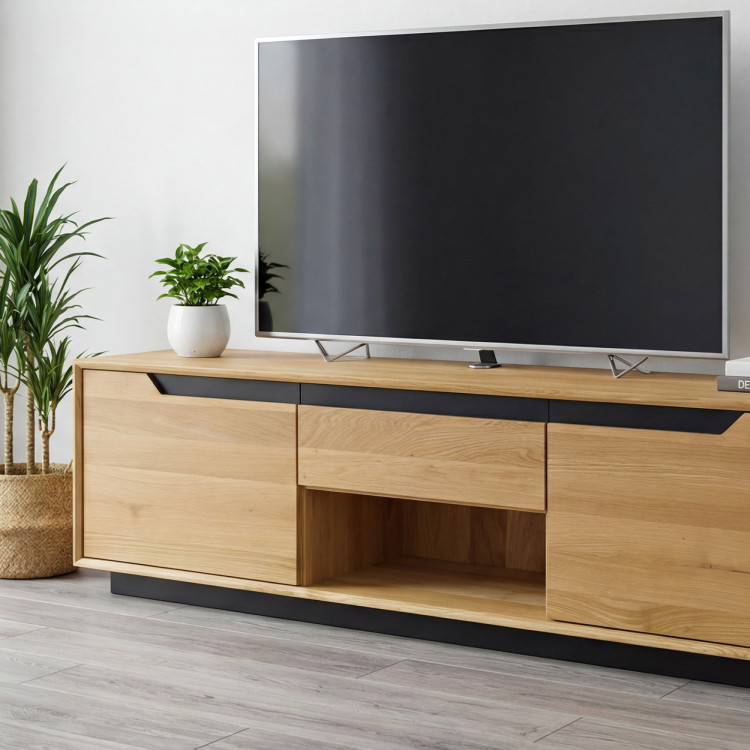 Dubowa TV-Kommode mit Türen und Schublade, Budapest