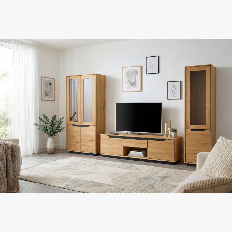 Dubowa TV-Kommode mit Türen und Schublade, Budapest