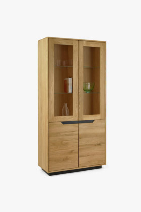Holz Eichen 2-türige Vitrine, Budapest 2