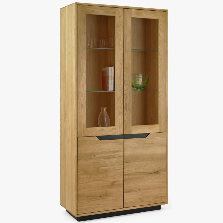 Holz Eichen 2-türige Vitrine, Budapest