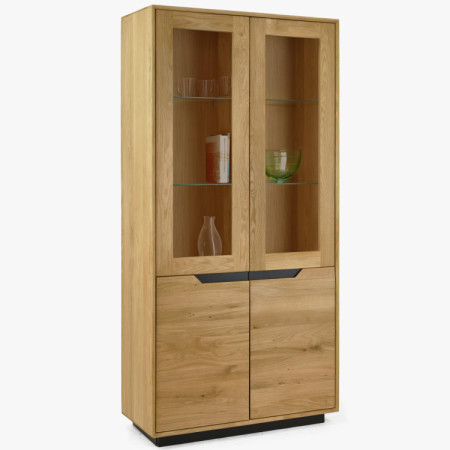 Holz Eichen 2-türige Vitrine, Budapest