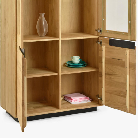 Holz Eichen 2-türige Vitrine, Budapest