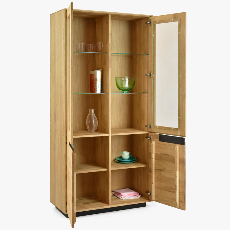 Holz Eichen 2-türige Vitrine, Budapest