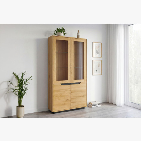 Holz Eichen 2-türige Vitrine, Budapest