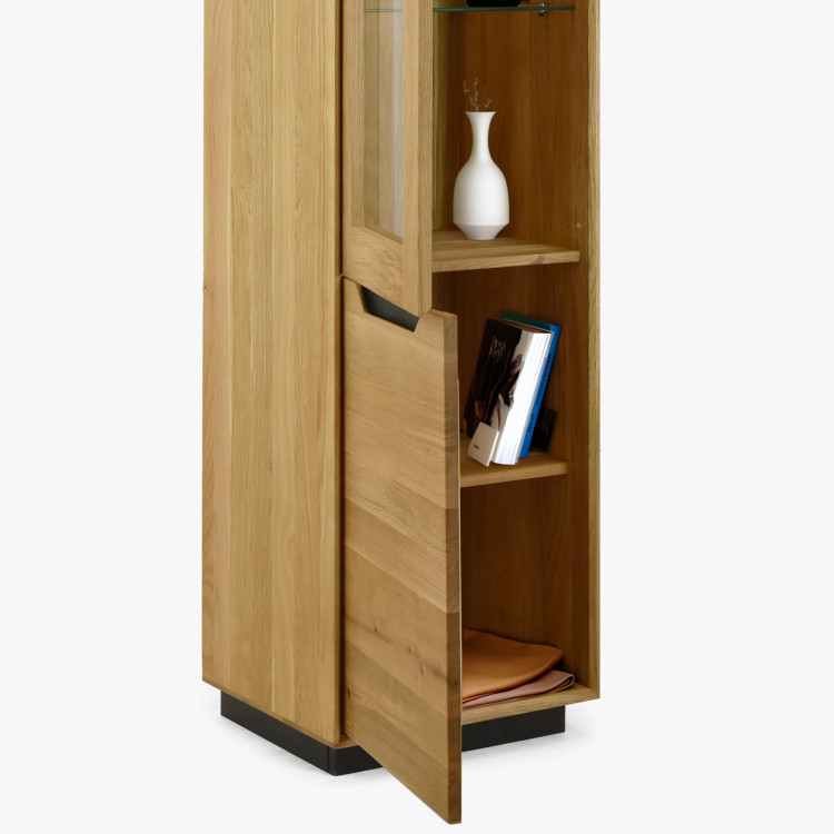 Holz Eichen 1-türige Vitrine, Budapest