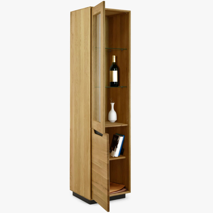 Holz Eichen 1-türige Vitrine, Budapest