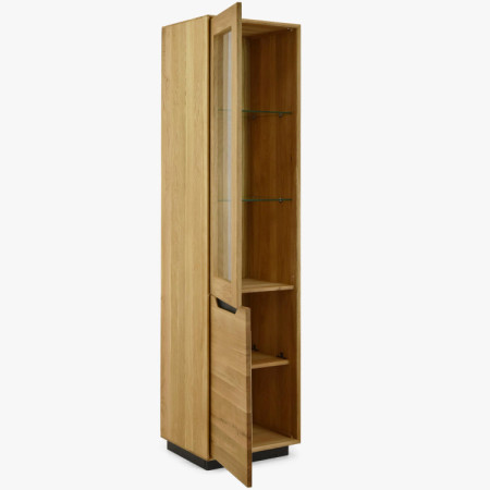 Holz Eichen 1-türige Vitrine, Budapest