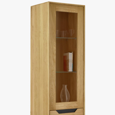 Holz Eichen 1-türige Vitrine, Budapest