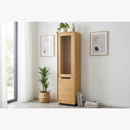 Holz Eichen 1-türige Vitrine, Budapest