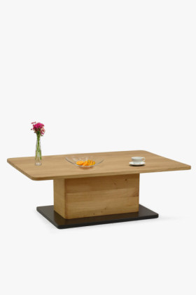 Eichen-Couchtisch auf einem Bein 2