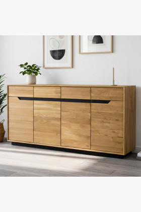 Massive Eichenholz Anrichte Schlafzimmer Naturholz massiv