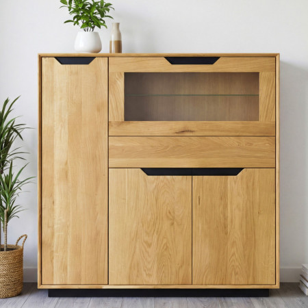 Holz-Eichen-Buffetschrank