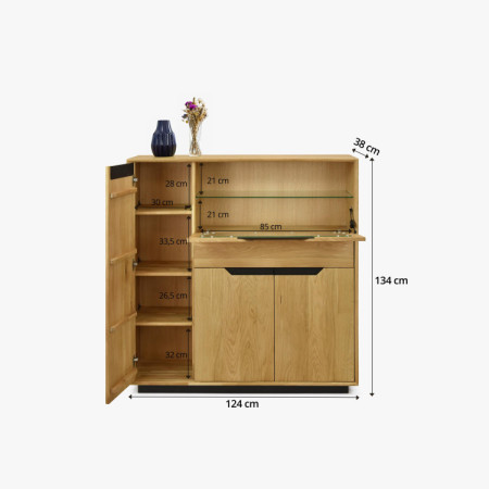 Holz-Eichen-Buffetschrank