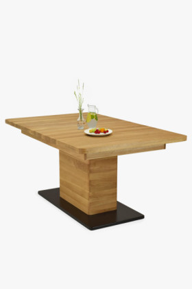 Eichen-Ausziehtisch mit einem Bein 2