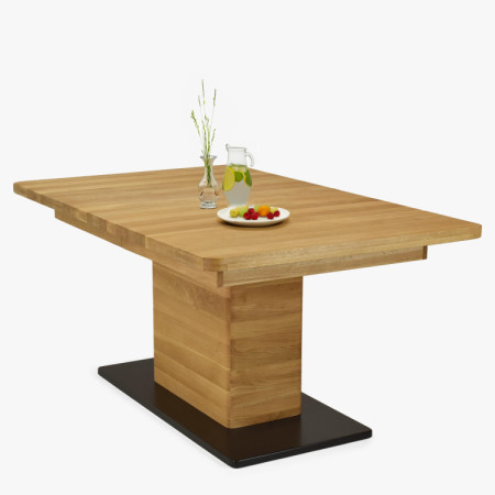 Eichen-Ausziehtisch mit einem Bein