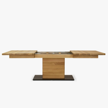 Eichen-Ausziehtisch mit einem Bein