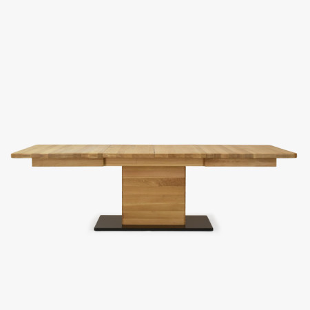 Eichen-Ausziehtisch mit einem Bein