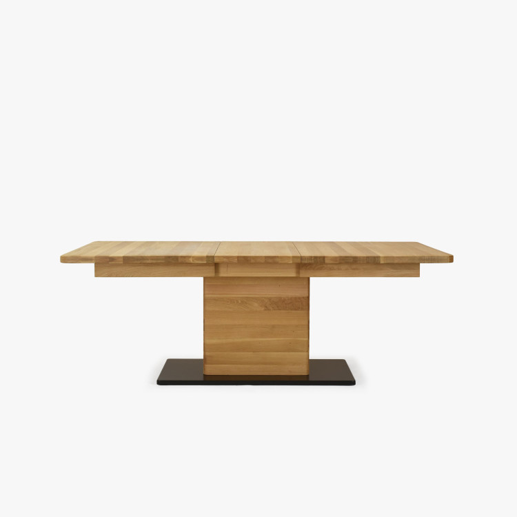 Eichen-Ausziehtisch mit einem Bein