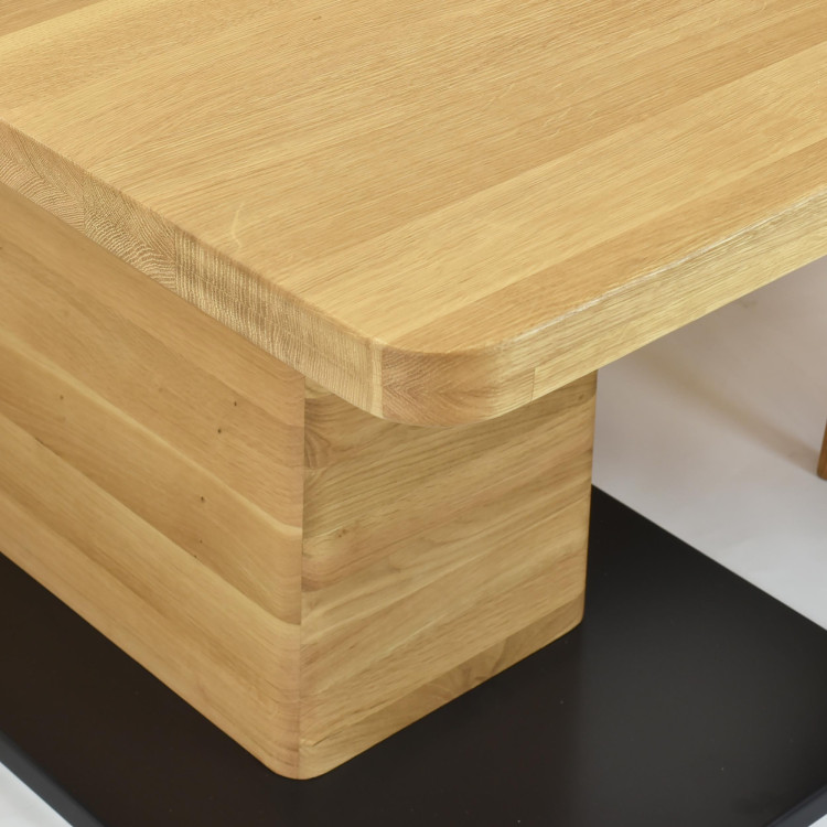 Eichen-Ausziehtisch mit einem Bein