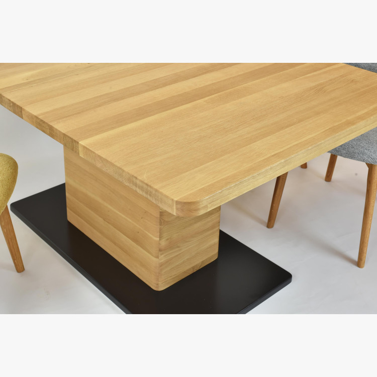 Eichen-Ausziehtisch mit einem Bein