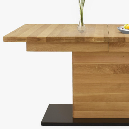 Eichen-Ausziehtisch mit einem Bein