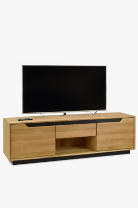 Moderne Wohnwand aus massivem Eichenholz 2