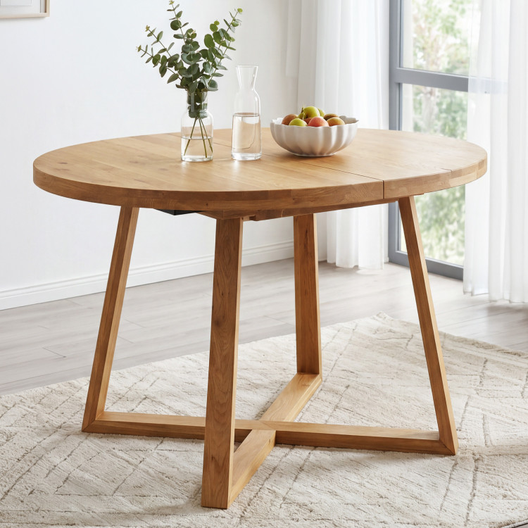 Kulatý ausziehbarer Tisch aus Eichenholz ø120