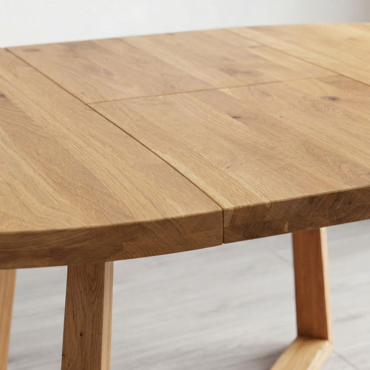 Kulatý ausziehbarer Tisch aus Eichenholz ø120