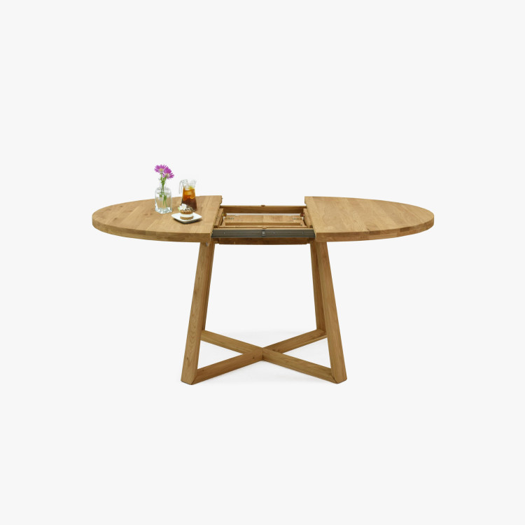 Kulatý ausziehbarer Tisch aus Eichenholz ø120